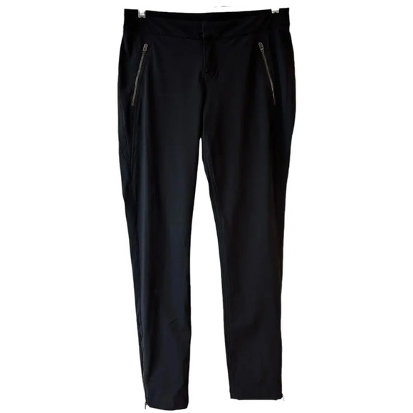Athleta Wander Skinny Pant Ankle Zip Black 10 Utility Athleisure Gorpcore City - Picture 12 of 15